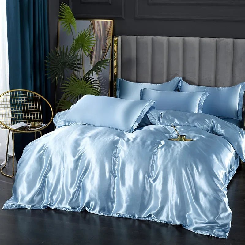 PURESATIN – Set di Biancheria da Letto in Seta Satinata Elegante con Tocco Morbido