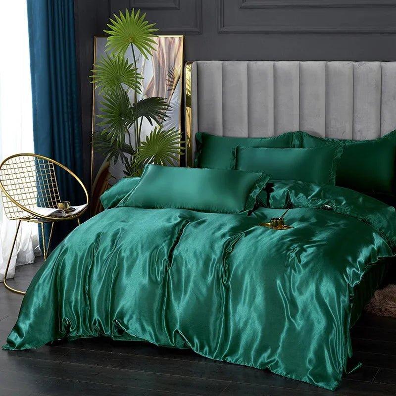 PURESATIN – Set di Biancheria da Letto in Seta Satinata Elegante con Tocco Morbido