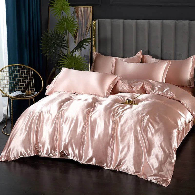 PURESATIN – Set di Biancheria da Letto in Seta Satinata Elegante con Tocco Morbido