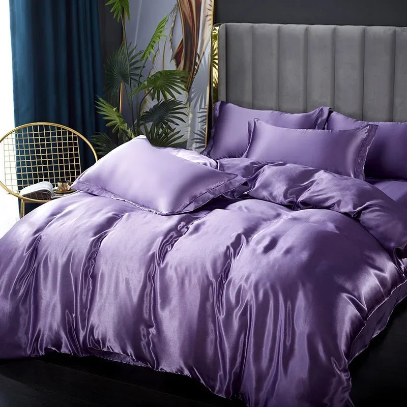 PURESATIN – Set di Biancheria da Letto in Seta Satinata Elegante con Tocco Morbido