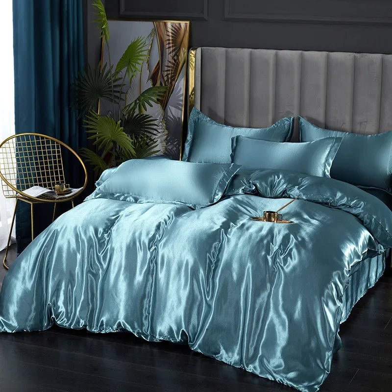 PURESATIN – Set di Biancheria da Letto in Seta Satinata Elegante con Tocco Morbido