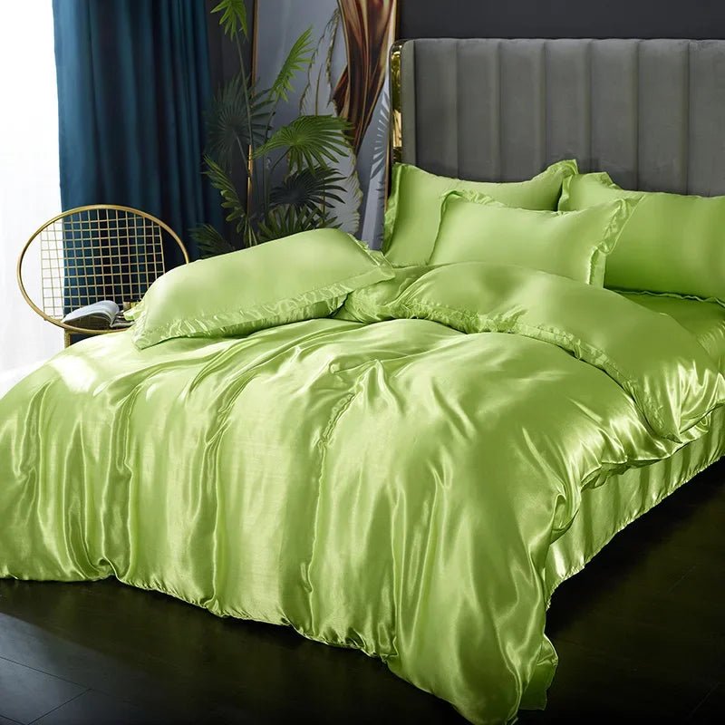 PURESATIN – Set di Biancheria da Letto in Seta Satinata Elegante con Tocco Morbido