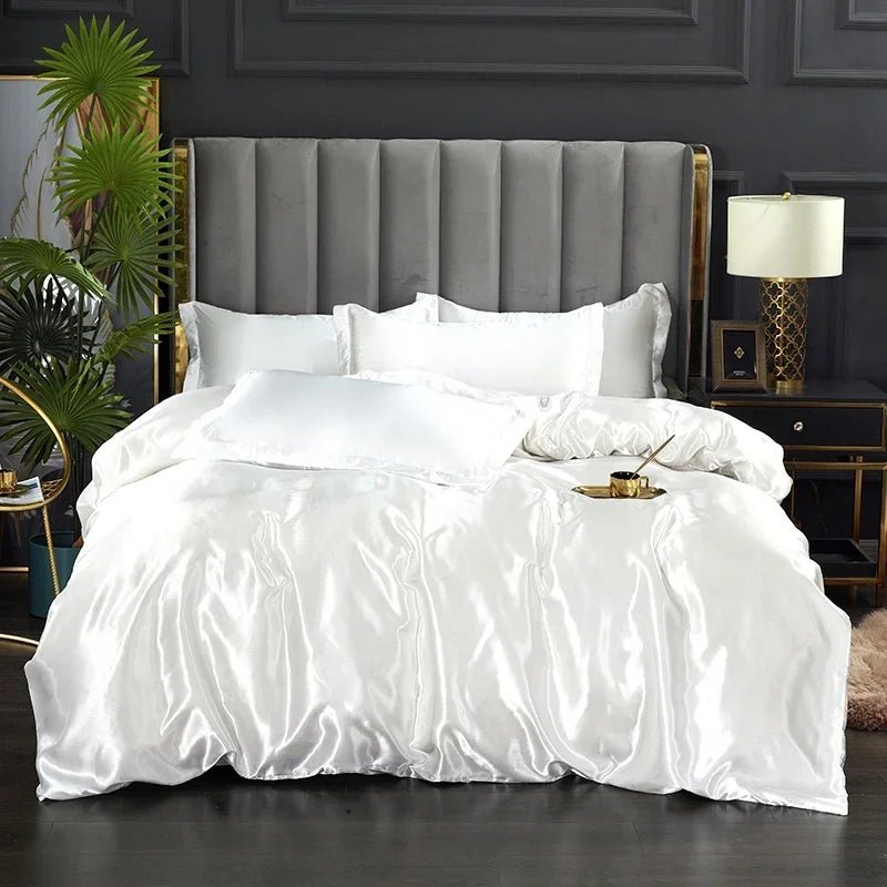 PURESATIN – Set di Biancheria da Letto in Seta Satinata Elegante con Tocco Morbido