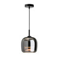 Lampada a Sospensione in Vetro Nero Nordico con LED