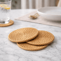 RATTANRA – Sottobicchieri in Rattan Termoisolanti per la Protezione del Tavolo