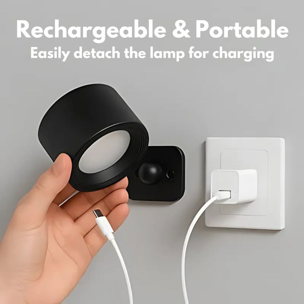 Versatile Rechargeable 360° Rotating Wall Light