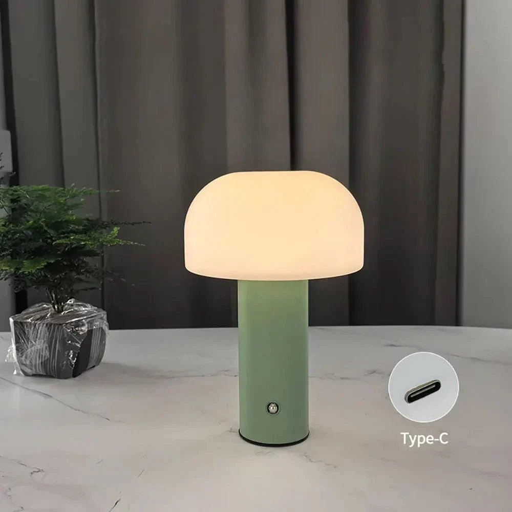Rechargeable Mushroom LED Table Lamp with Touch Control