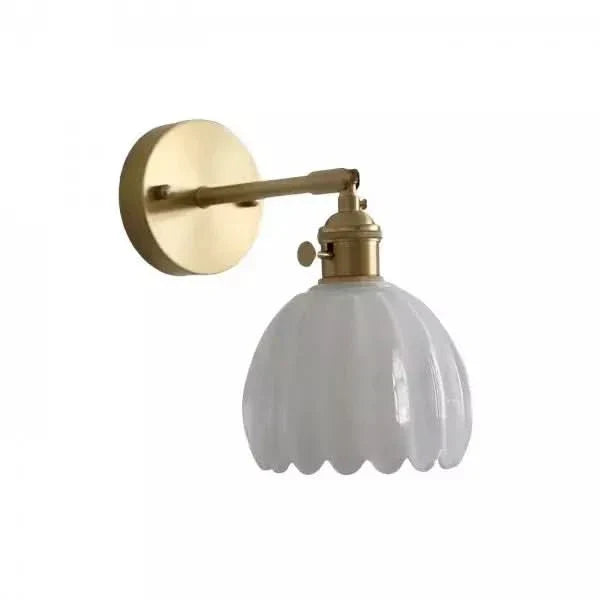 Lampada da Parete in Vetro Tulipano Vintage