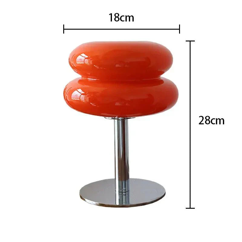 Lampada da tavolo Macaron retro in vetro colorato