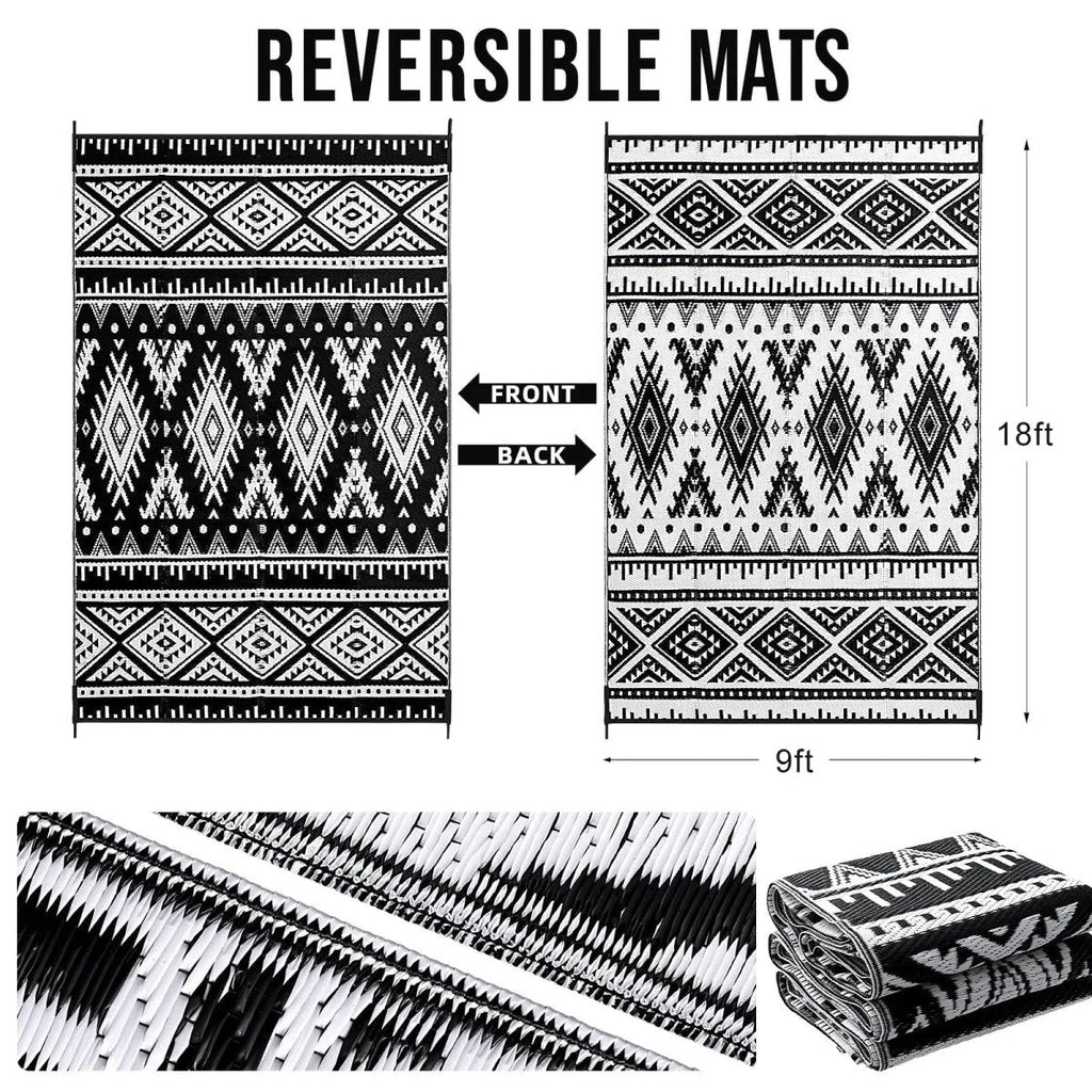 REVERSIC – Tappeto in plastica reversibile, impermeabile e durevole per esterni, ideale per patio e picnic