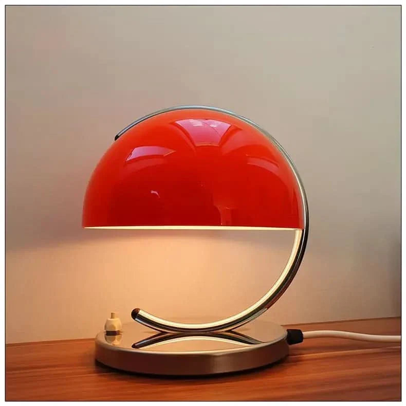Lampada da Tavolo in Vetro a Forma di Fungo in Stile Danese