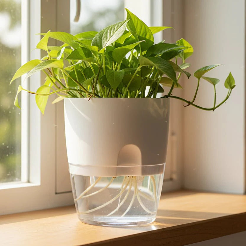 ROOTFLOAT – Vaso Idroponico Appeso Autoirrigante per Piante da Interno