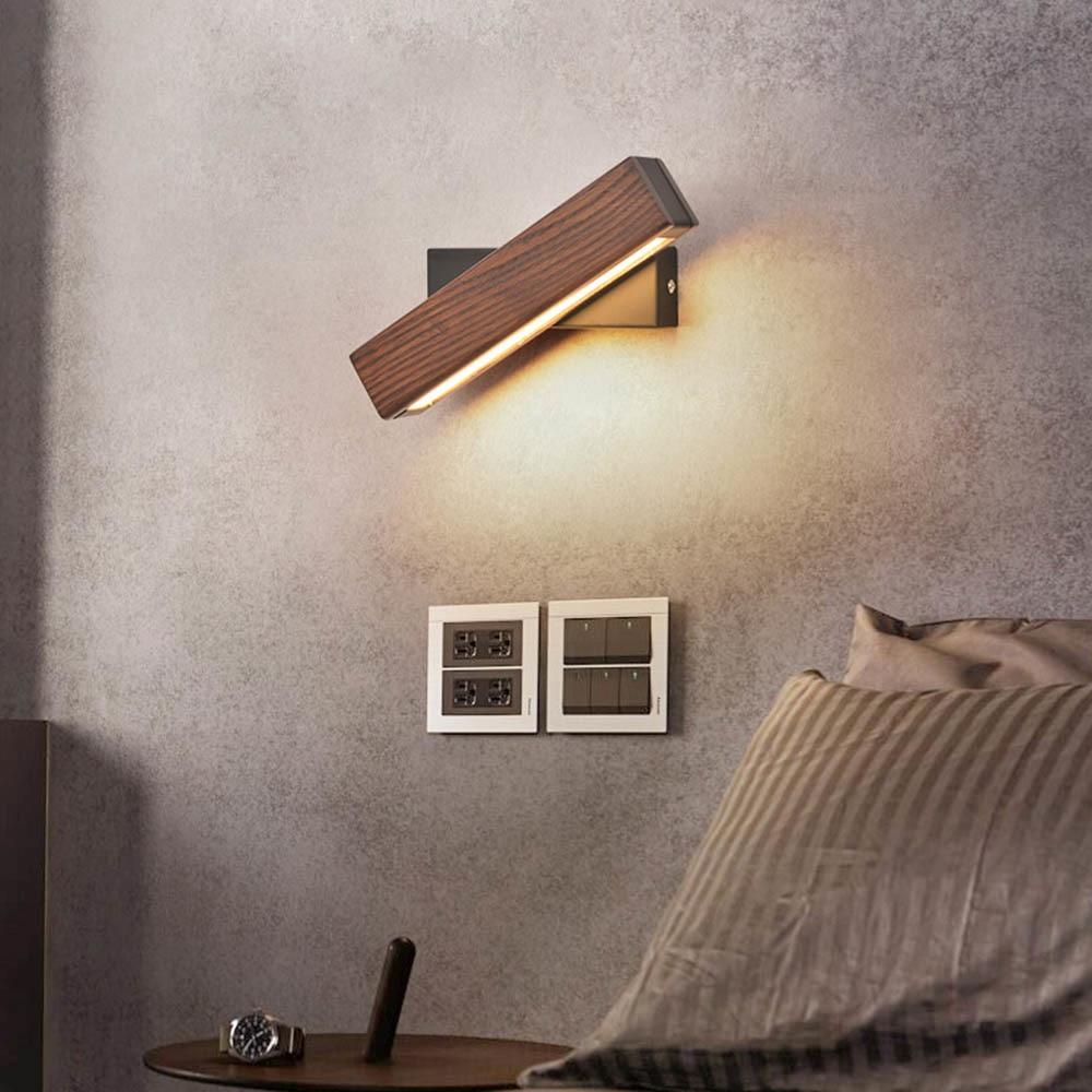 Lunalie | Lampada da Parete LED Rotante in Legno Premium