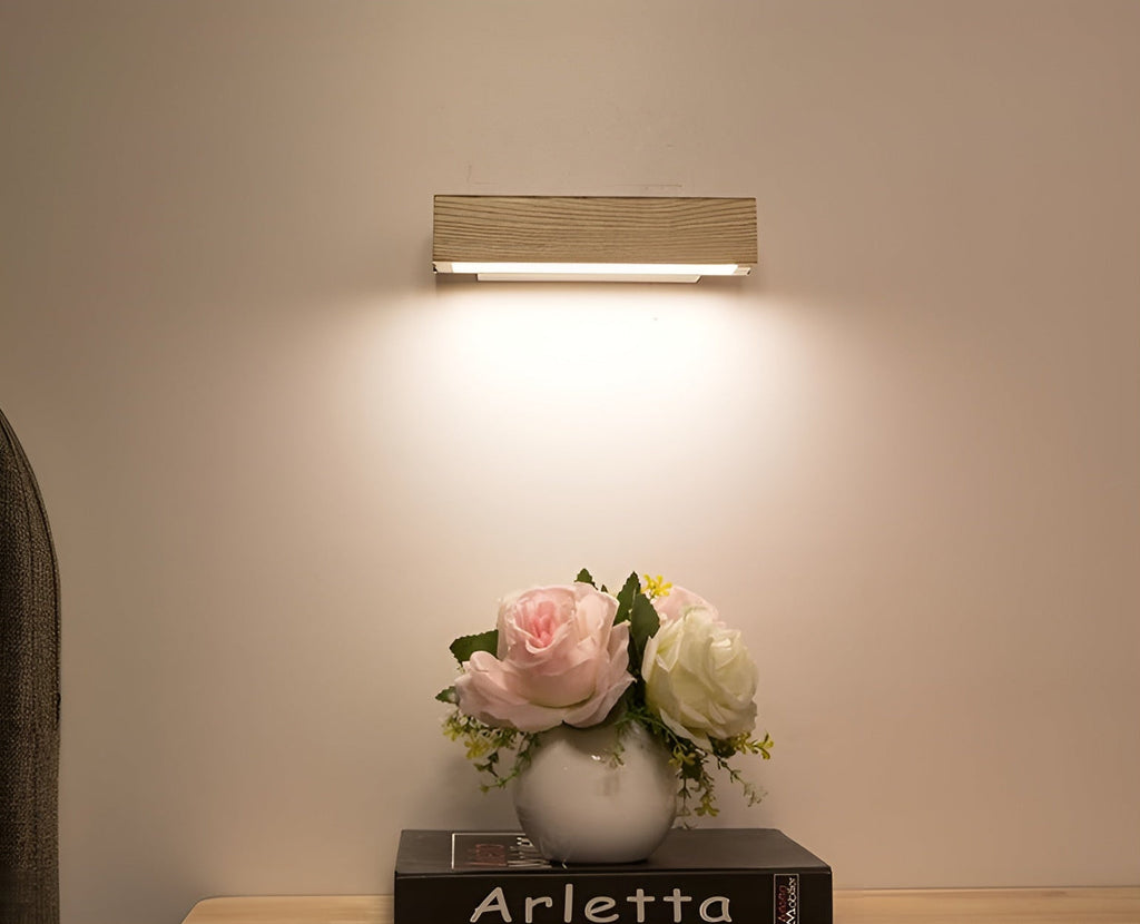 Lunalie | Lampada da Parete LED Rotante in Legno Premium
