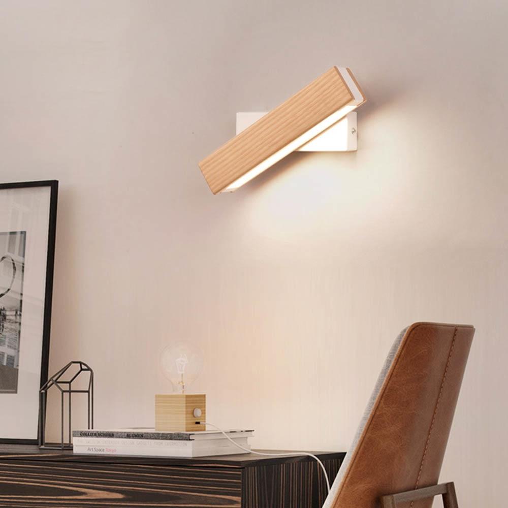 Lunalie | Lampada da Parete LED Rotante in Legno Premium