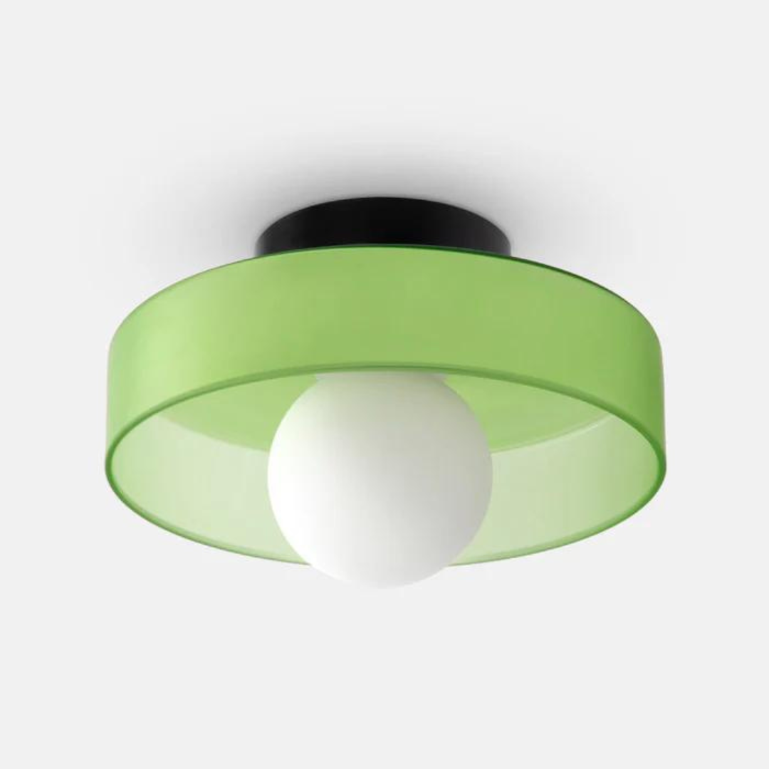 Lampada da soffitto rotonda con funzionalità elegante - LumiSphere