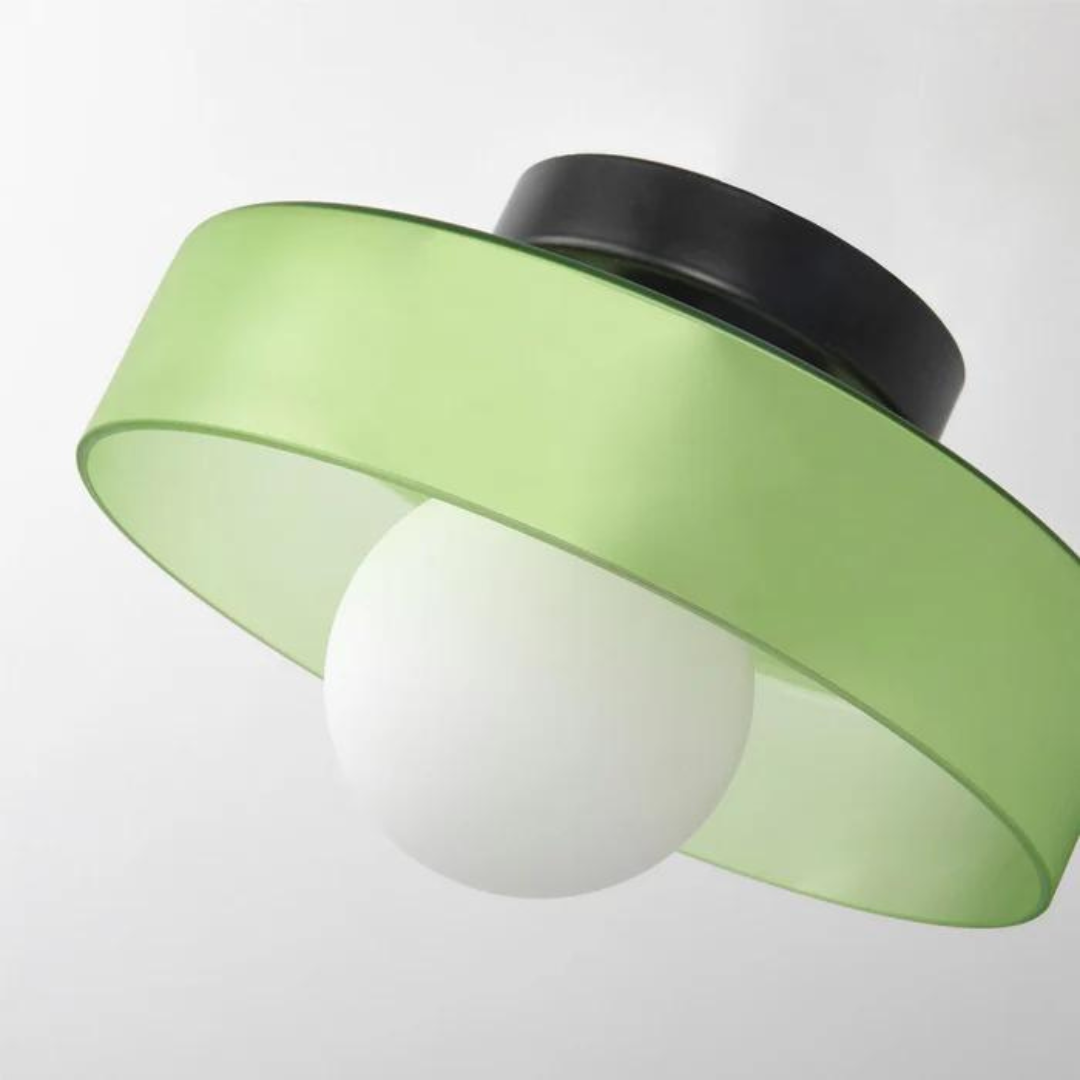 Lampada da soffitto rotonda con funzionalità elegante - LumiSphere