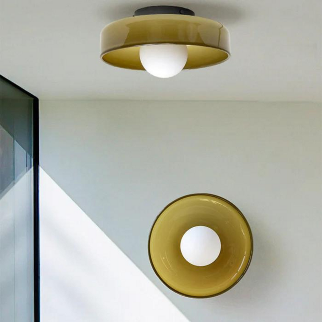 Lampada da soffitto rotonda con funzionalità elegante - LumiSphere