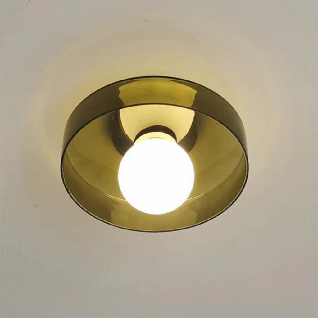 Lampada da soffitto rotonda con funzionalità elegante - LumiSphere