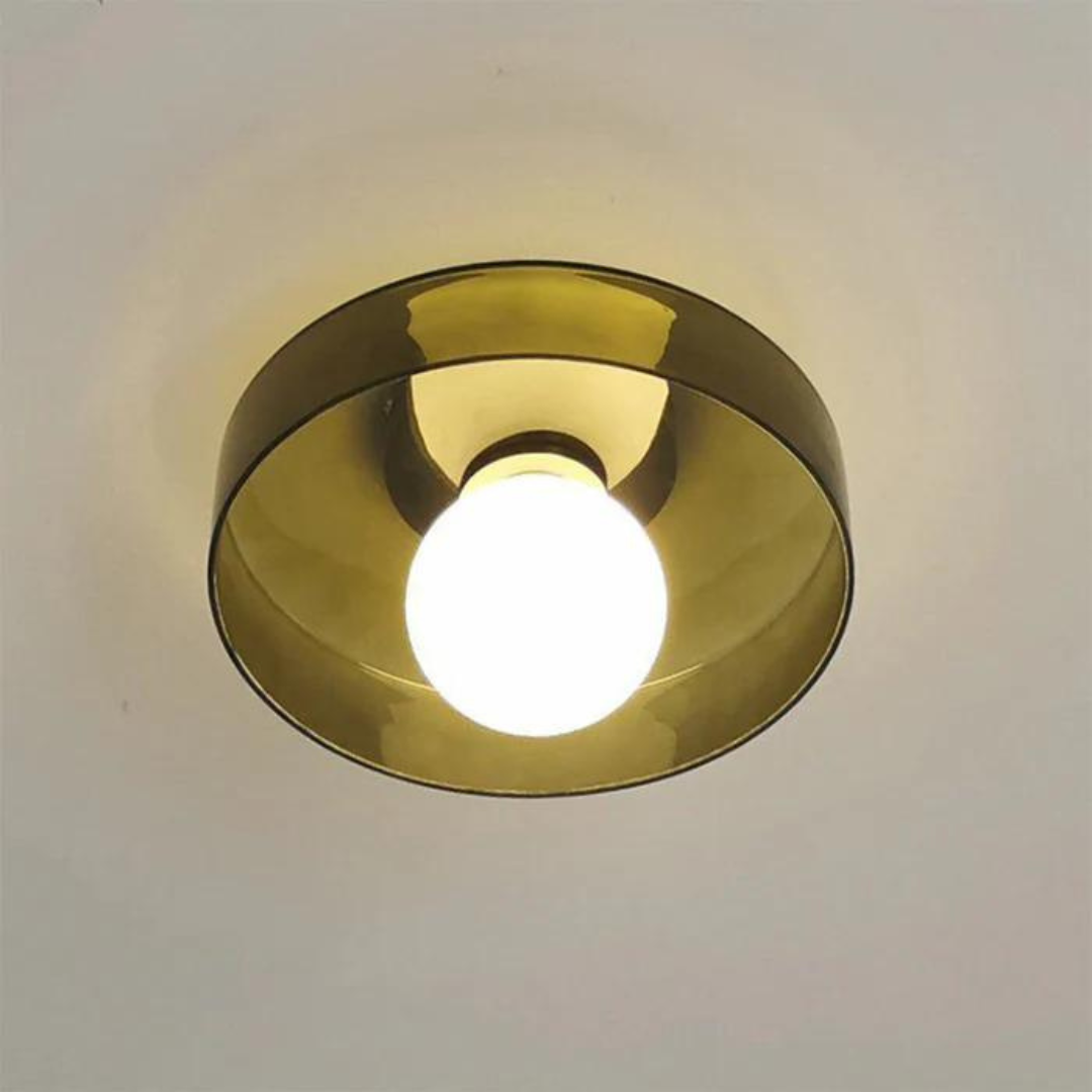 Lampada da soffitto rotonda con funzionalità elegante - LumiSphere
