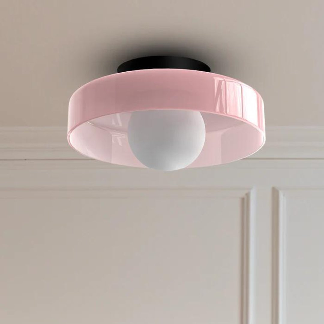 Lampada da soffitto rotonda con funzionalità elegante - LumiSphere