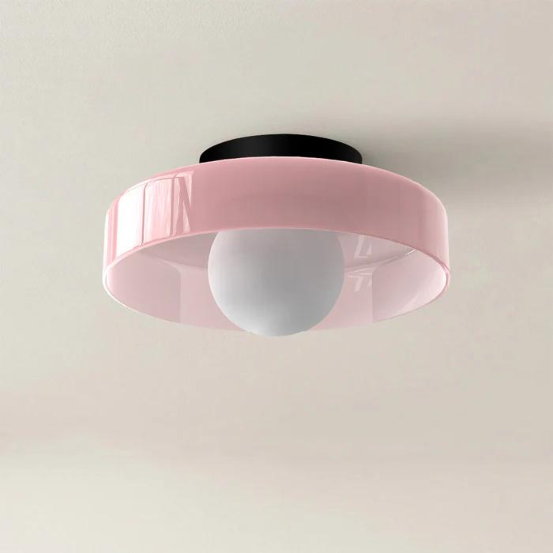 Lampada da soffitto rotonda con funzionalità elegante - LumiSphere