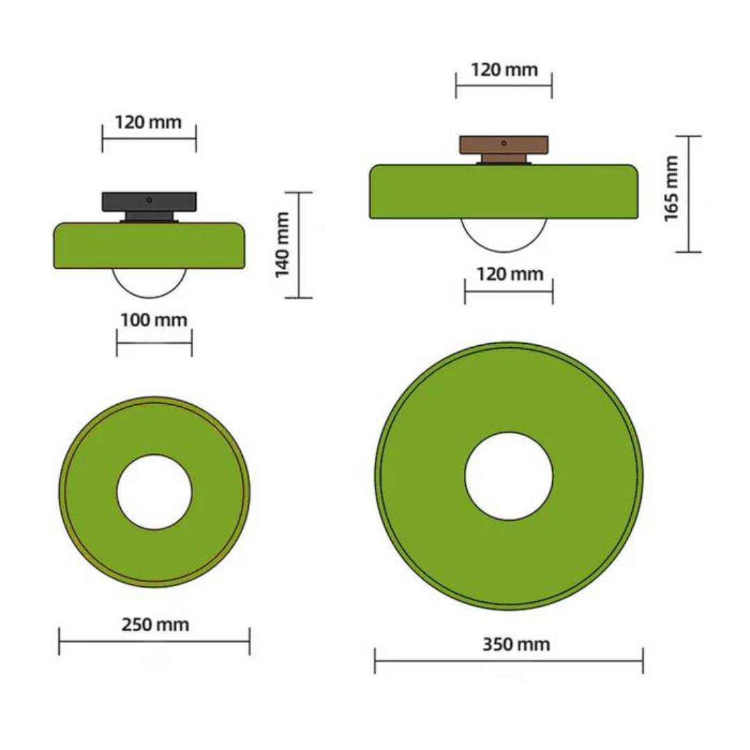 Lampada da soffitto rotonda con funzionalità elegante - LumiSphere