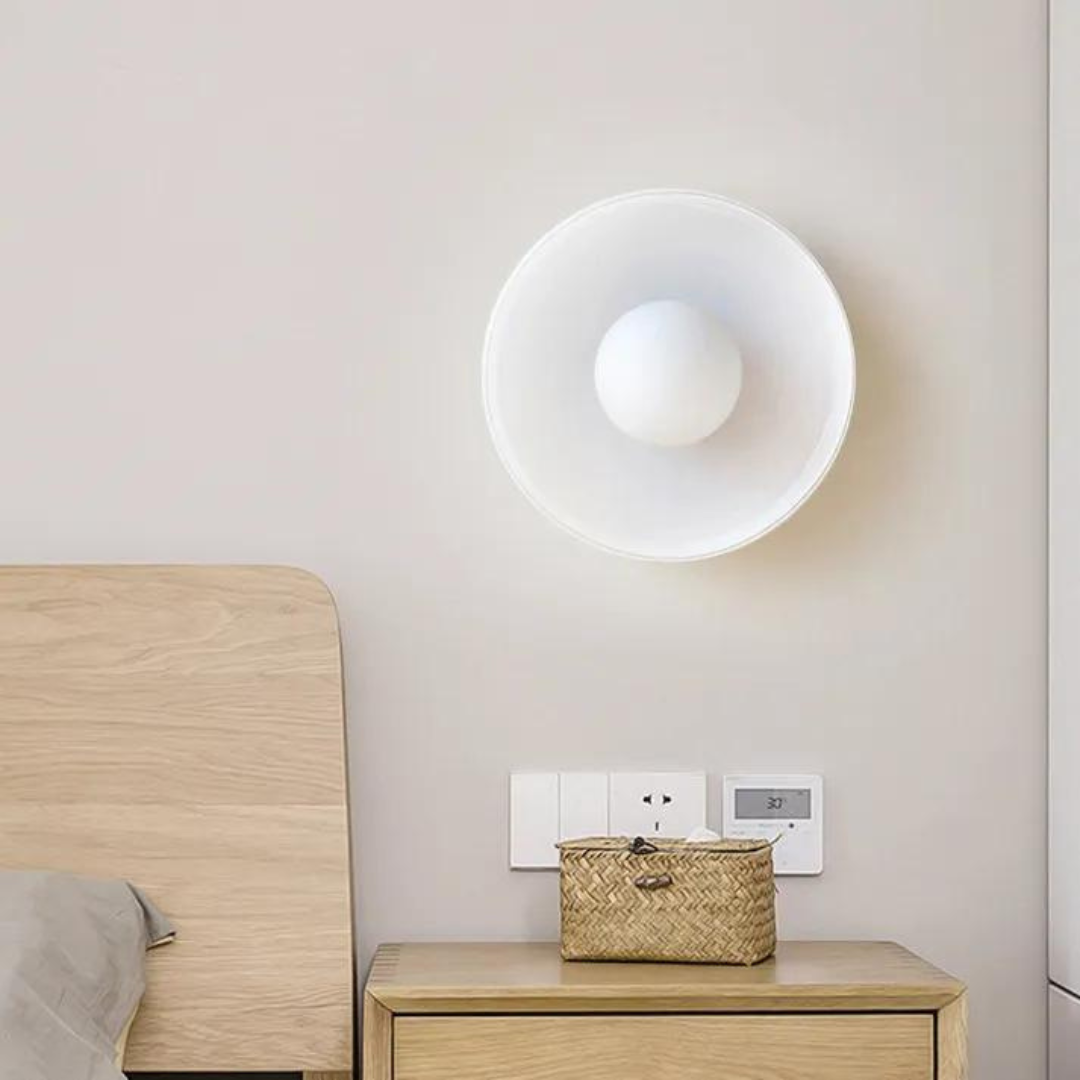 Lampada da soffitto rotonda con funzionalità elegante - LumiSphere