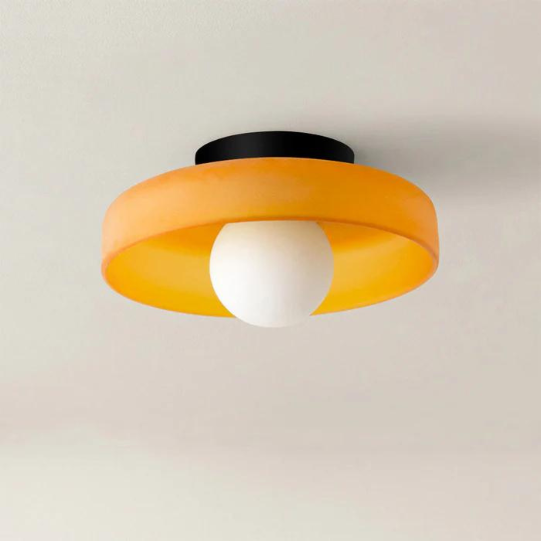 Lampada da soffitto rotonda con funzionalità elegante - LumiSphere