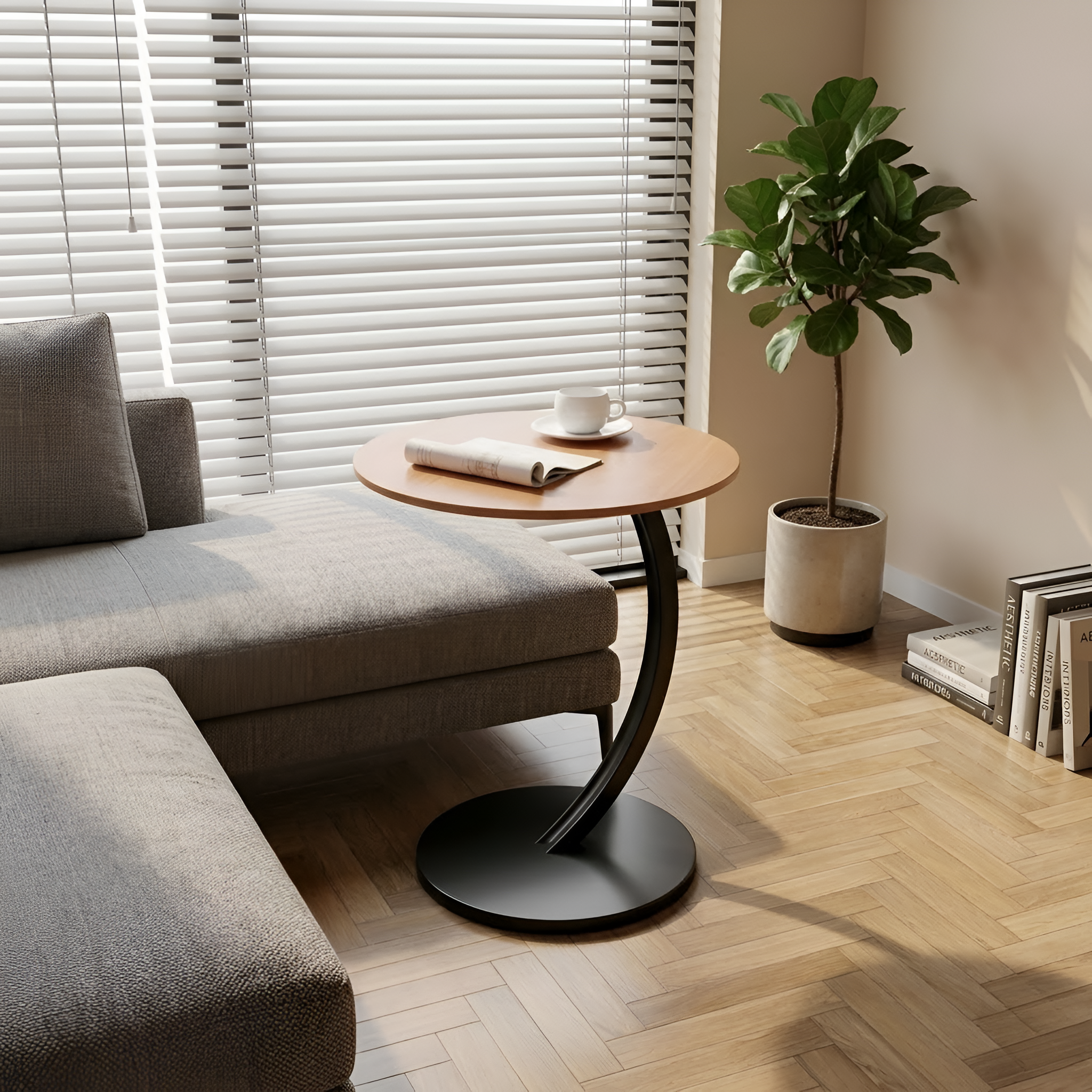 Levi - Tavolino nordico compatto per il soggiorno e la camera da letto