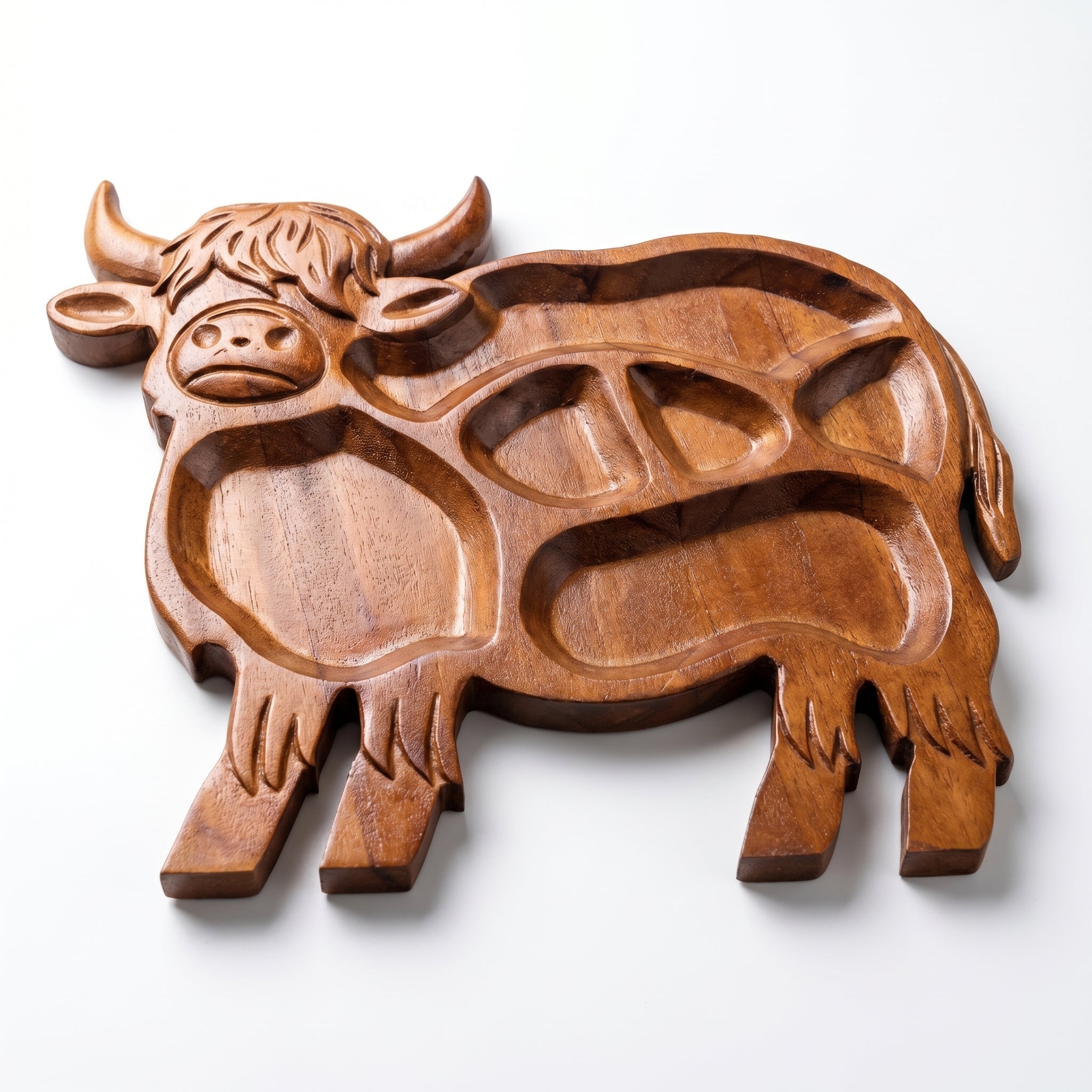 Tagliere Rustico a Forma di Mucca delle Highlands