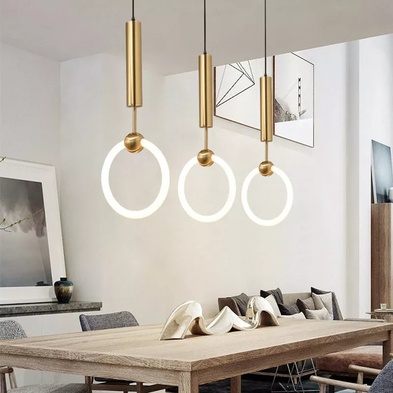 Lampada a Sospensione Nordica Design Minimalista e Forma Elegante