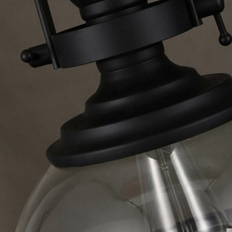 Lampade a Sospensione Retro Industriale in Vetro Antico