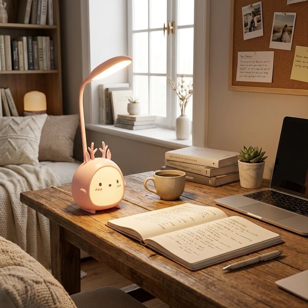 Lampada da lettura LED morbida con collo flessibile e porta USB