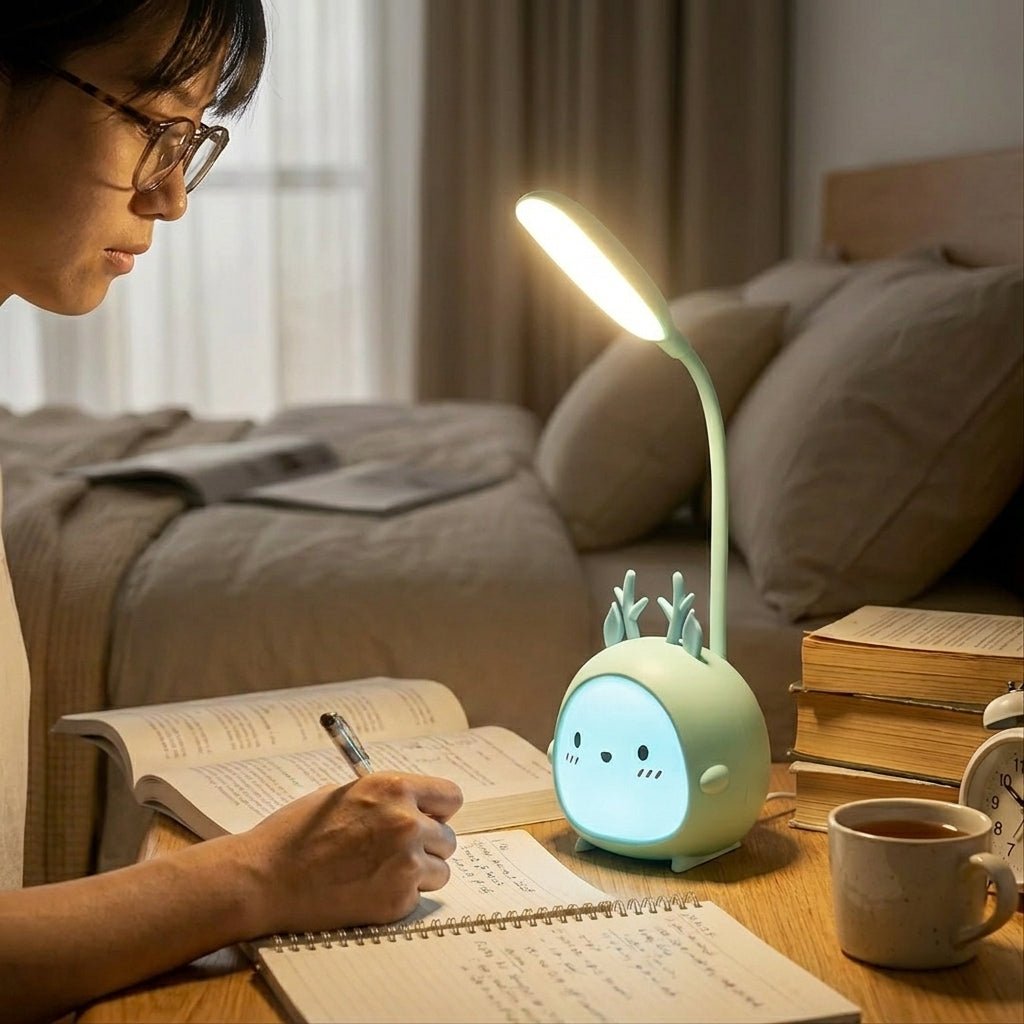 Lampada da lettura LED morbida con collo flessibile e porta USB