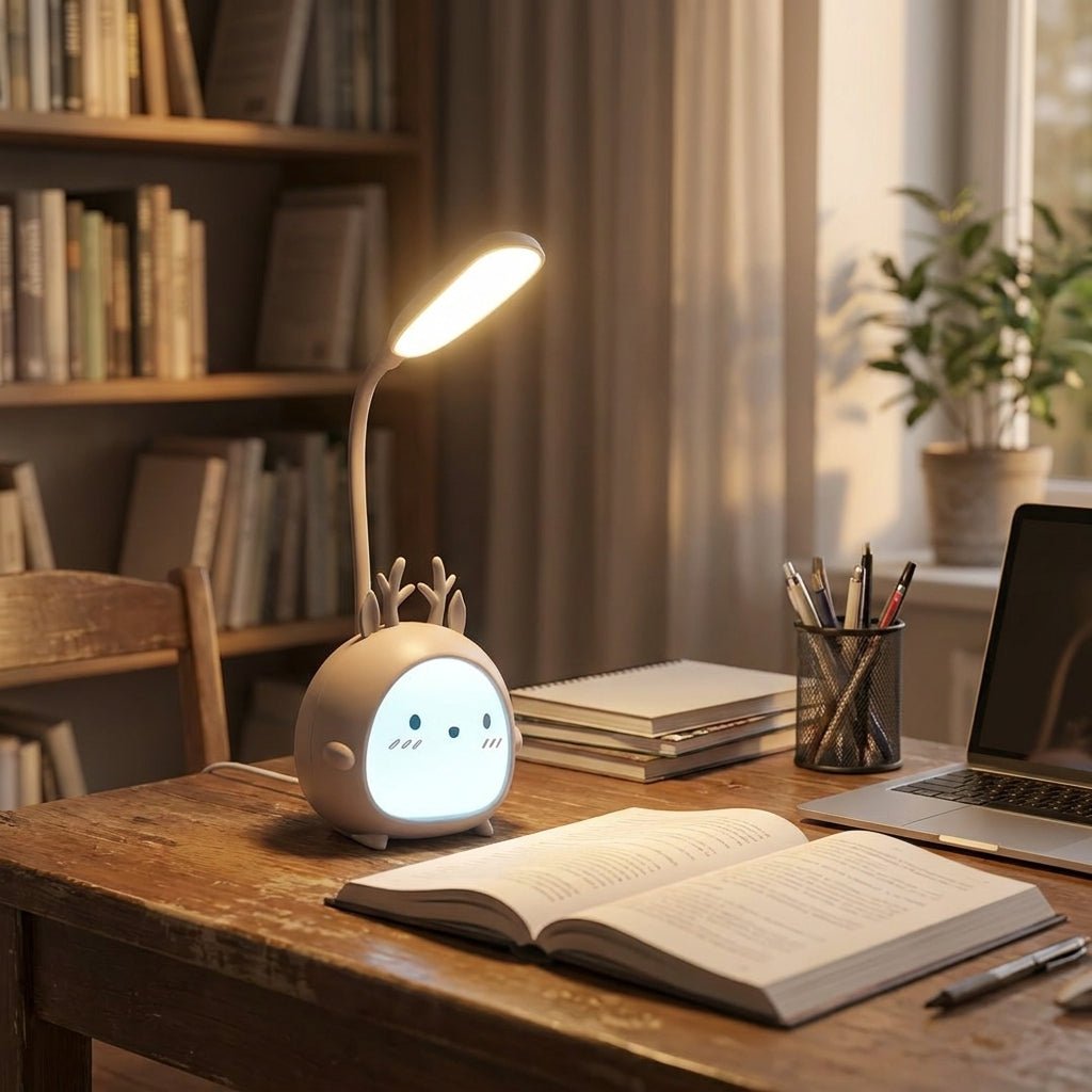 Lampada da lettura LED morbida con collo flessibile e porta USB