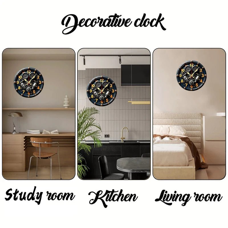 SCANDI QUIETRA – Orologio da Parete in Legno Silenzioso per Decorazioni per Casa e Ufficio