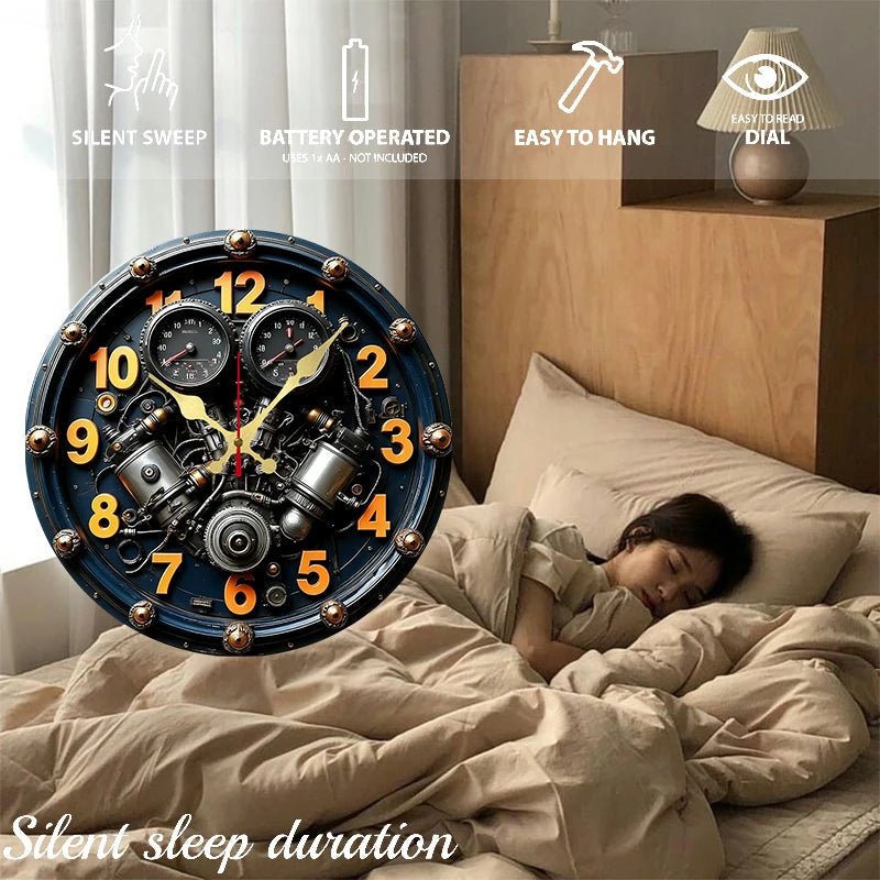 SCANDI QUIETRA – Orologio da Parete in Legno Silenzioso per Decorazioni per Casa e Ufficio