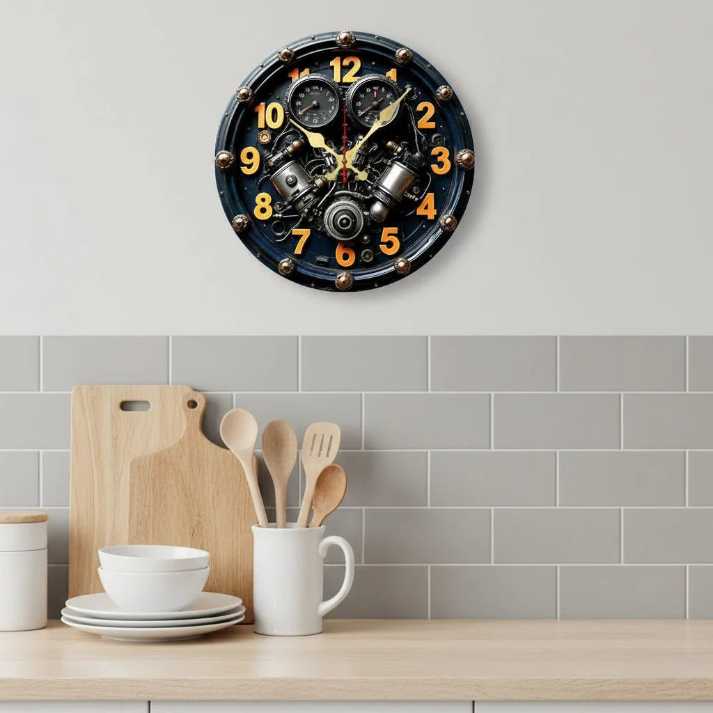 SCANDI QUIETRA – Orologio da Parete in Legno Silenzioso per Decorazioni per Casa e Ufficio