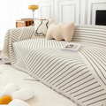 Scandinavian Sofa Throw Blanket with Tassel Edge