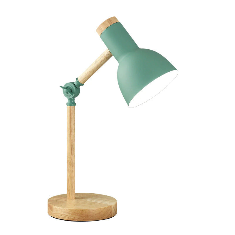 Scandinavian Wooden Desk Lamp with Foldable Design