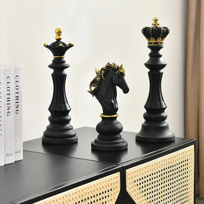 Scultura decorativa a forma di pezzo di scacchi