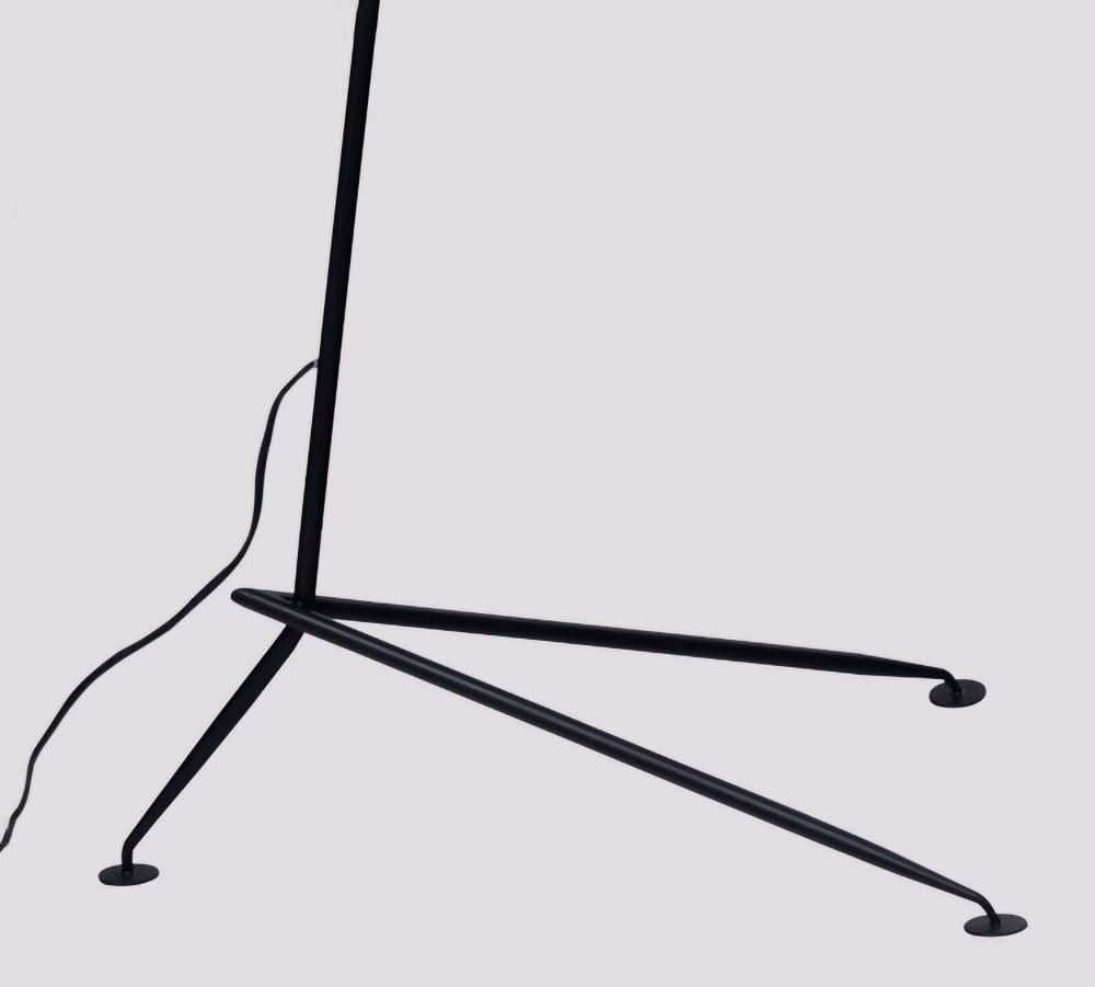 Lampada da Terra Moderna Nera per Soggiorno