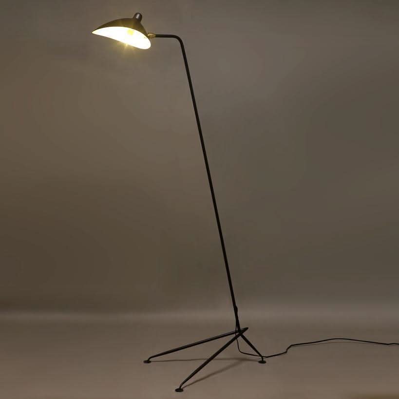 Lampada da Terra Moderna Nera per Soggiorno