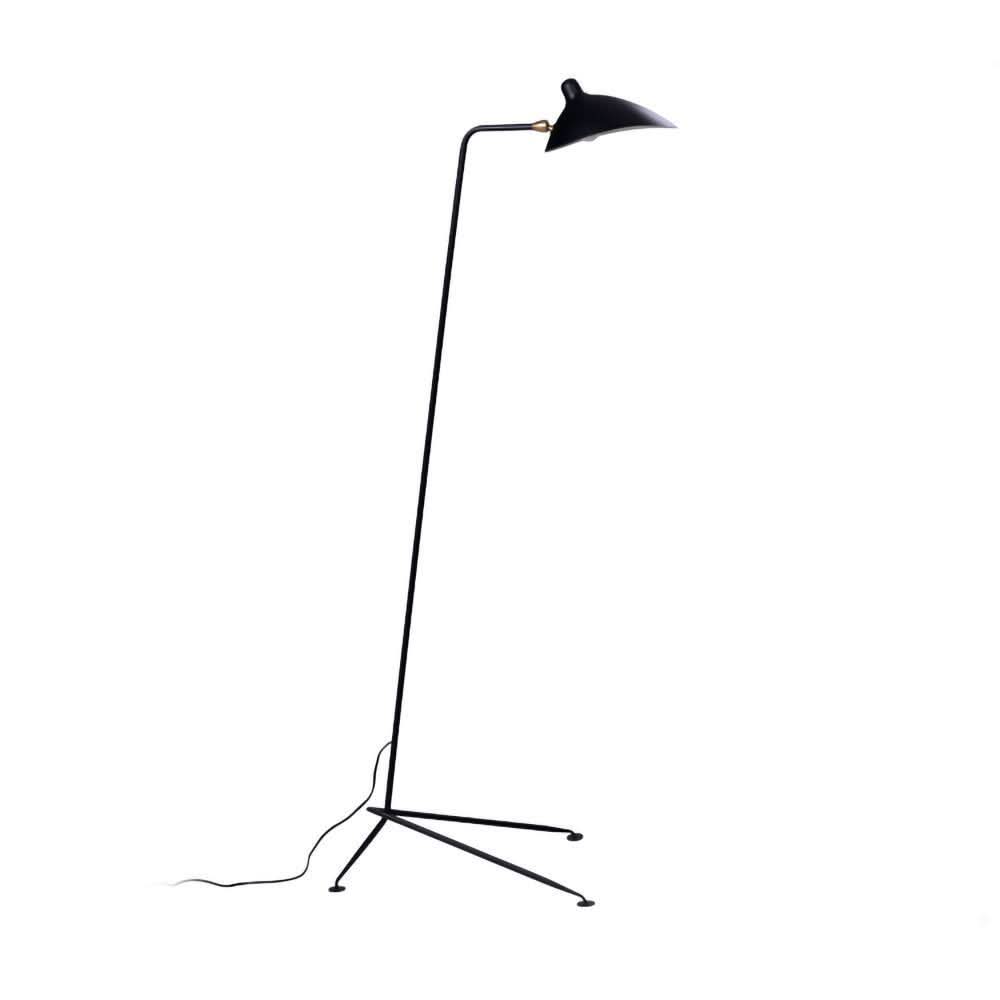 Lampada da Terra Moderna Nera per Soggiorno