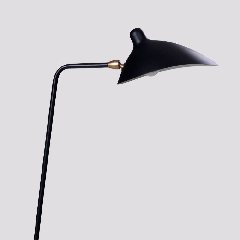 Lampada da Terra Moderna Nera per Soggiorno