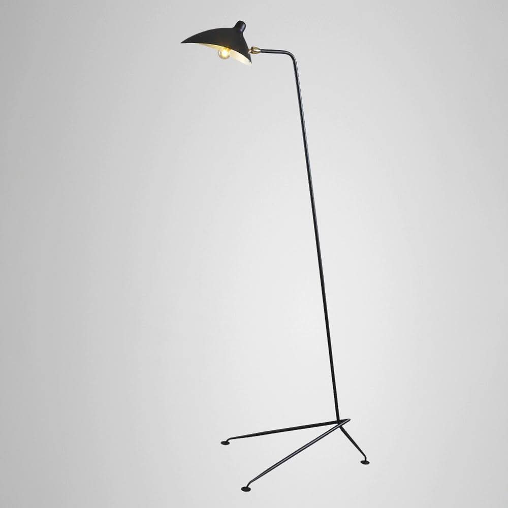 Lampada da Terra Moderna Nera per Soggiorno
