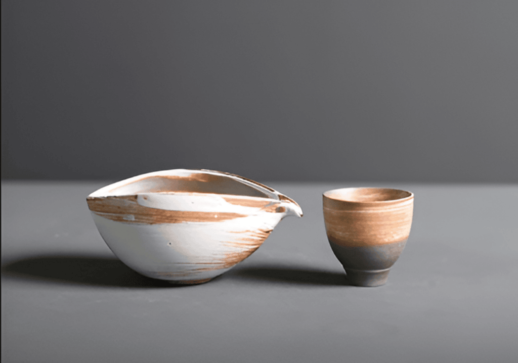 Gure | Set di Matcha Giapponese in Bambù Naturale e Ceramica con Chasen, Chashaku e Ciotola per Matcha