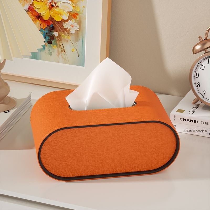 Tissuebox - OvalElegance - Design in pelle - Funzionale e stiloso