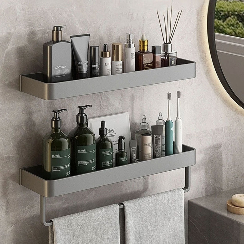 Mensole per bagno contemporanee ed eleganti in grigio